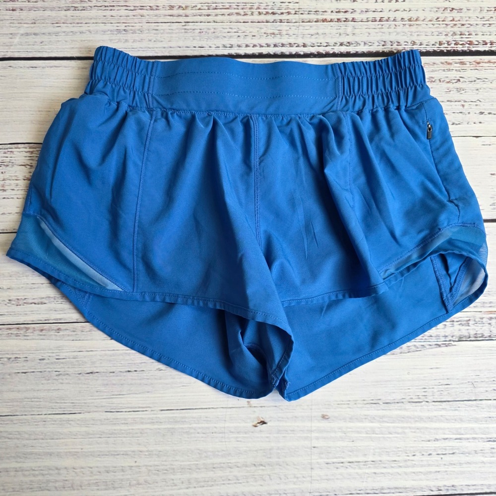 Lululemon Hotty Hot High-Rise Lined Shorts Blue Athletic Running Size 6